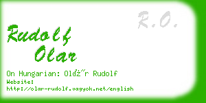 rudolf olar business card
